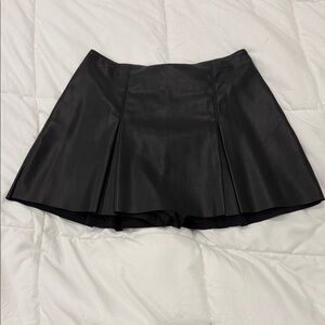 Abercrombie Black Vegan Leather Skirt/Skort